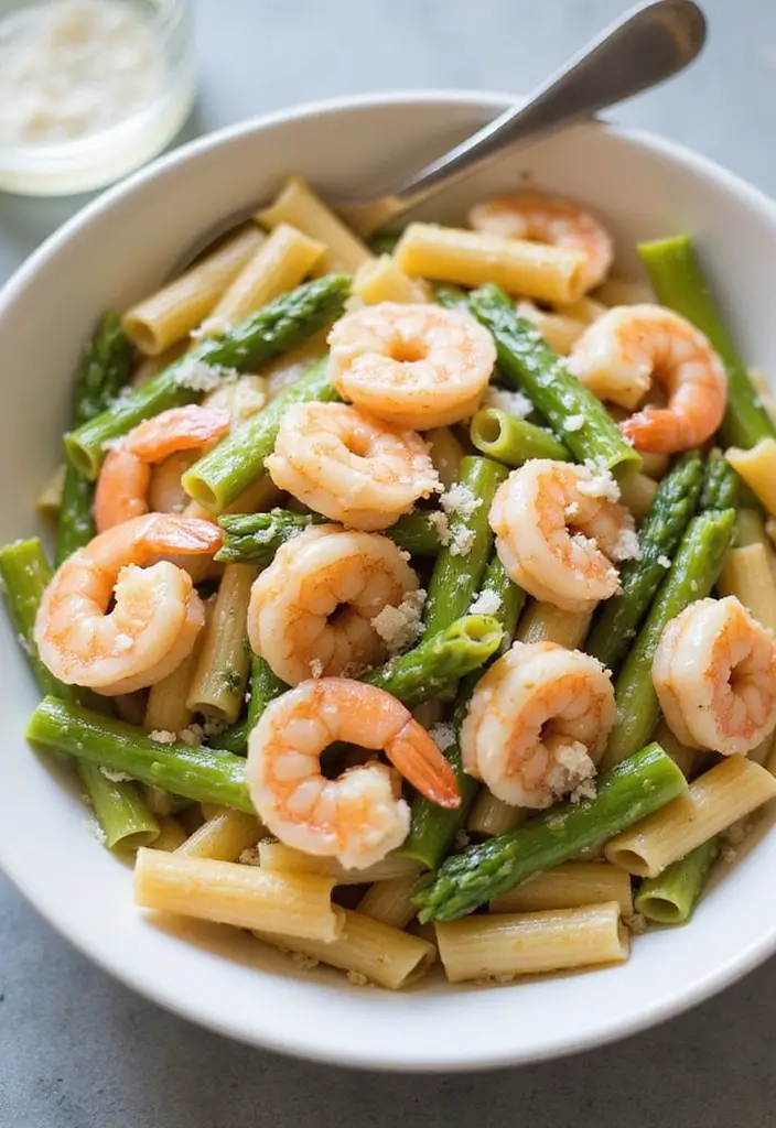 30+ Creamy Seafood Pasta Recipes You’ll Want to Make Tonight 25 30+ Creamy Seafood Pasta Recipes You’ll Want to Make Tonight - 5. Shrimp and Asparagus Penne