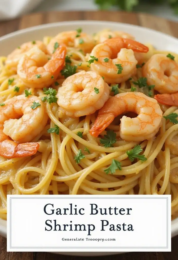 30+ Creamy Seafood Pasta Recipes You’ll Want to Make Tonight 37 30+ Creamy Seafood Pasta Recipes You’ll Want to Make Tonight - 7. Garlic Butter Shrimp Pasta