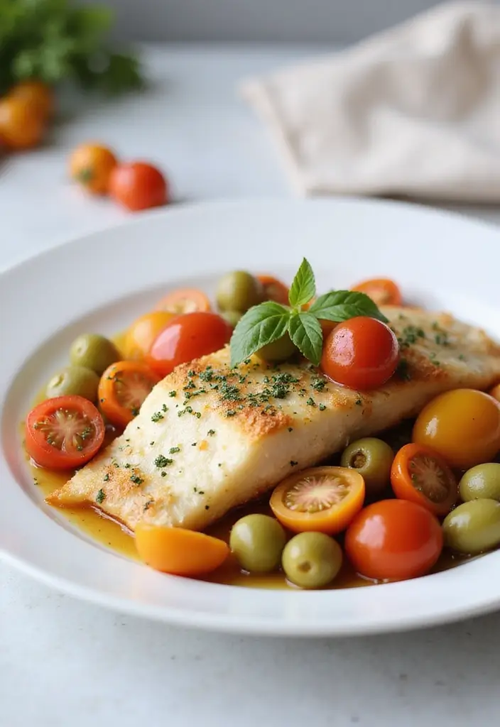 30+ Healthy Seafood Recipes for Every Day of the Week 98 30+ Healthy Seafood Recipes for Every Day of the Week - 18. Baked Cod with Tomato and Olives
