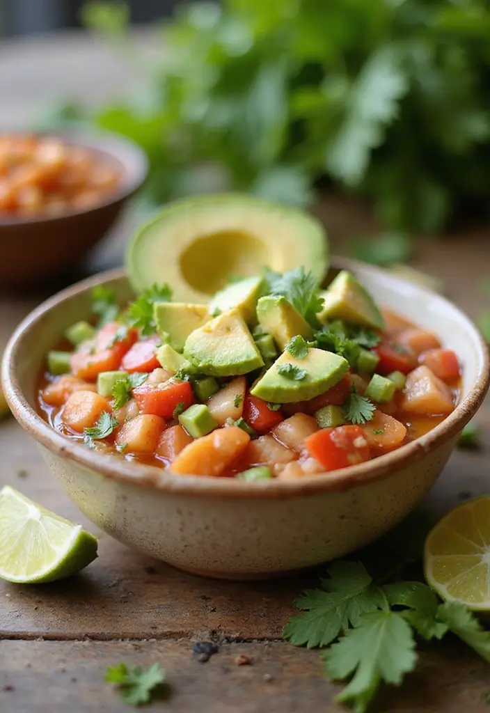30+ Healthy Seafood Recipes for Every Day of the Week 140 30+ Healthy Seafood Recipes for Every Day of the Week - 24. Ceviche with Avocado