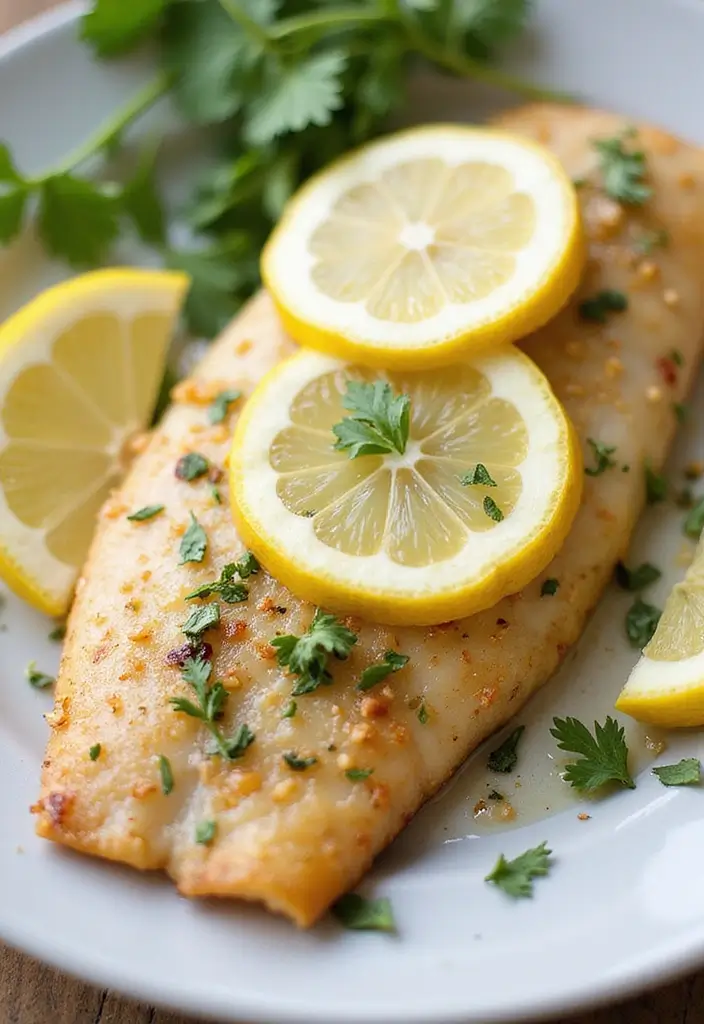 30+ Healthy Seafood Recipes for Every Day of the Week 147 30+ Healthy Seafood Recipes for Every Day of the Week - 25. Garlic Lemon Tilapia