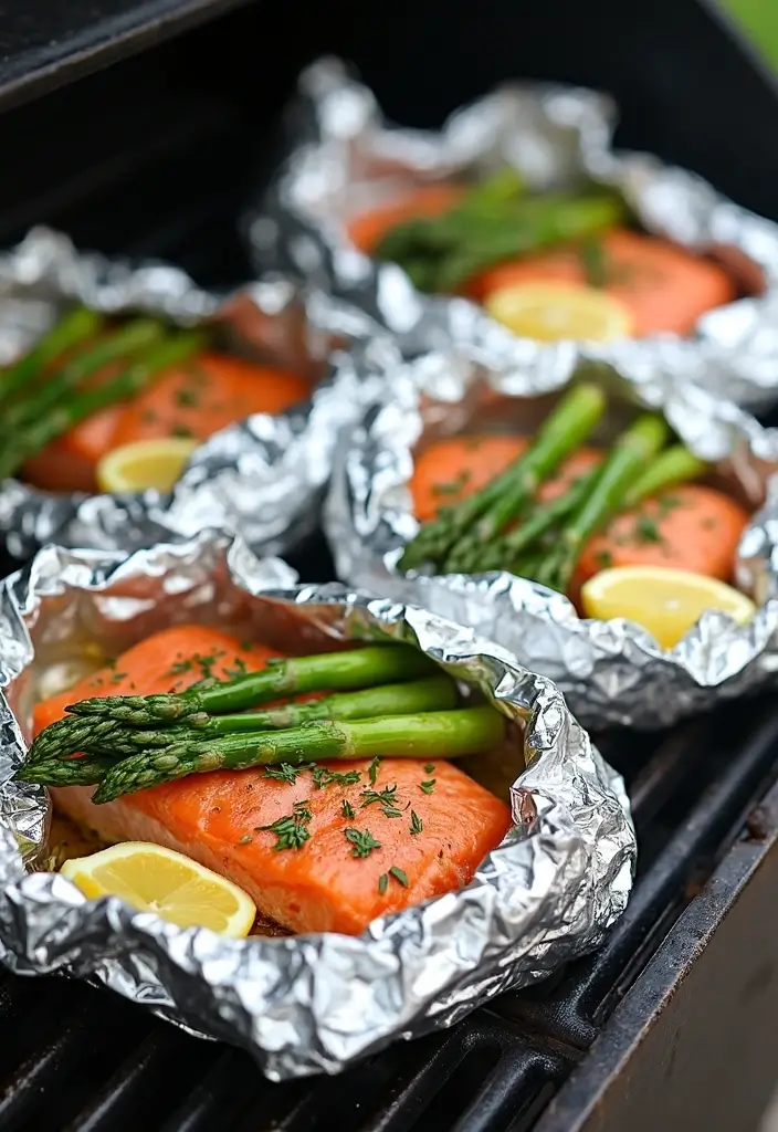 30+ Healthy Seafood Recipes for Every Day of the Week 173 30+ Healthy Seafood Recipes for Every Day of the Week - 29. Salmon and Asparagus Foil Packs