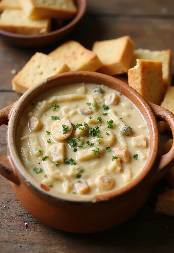 30+ Hot Seafood Dip Recipes for Parties and Game Nights 69 30+ Hot Seafood Dip Recipes for Parties and Game Nights - 11. Baked Clam Chowder Dip