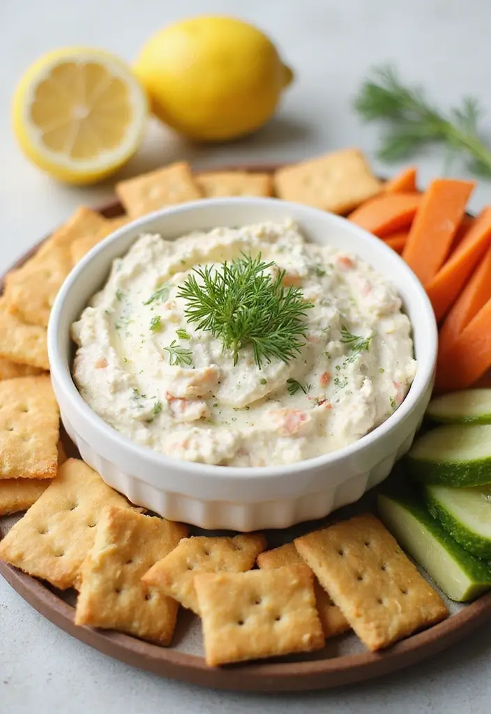 30+ Hot Seafood Dip Recipes for Parties and Game Nights 90 30+ Hot Seafood Dip Recipes for Parties and Game Nights - 14. Lemon Dill Crab Dip