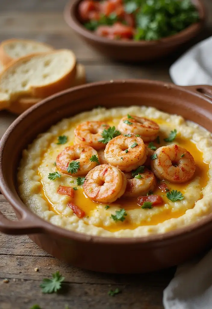 30+ Hot Seafood Dip Recipes for Parties and Game Nights 97 30+ Hot Seafood Dip Recipes for Parties and Game Nights - 15. Southern Shrimp and Grits Dip