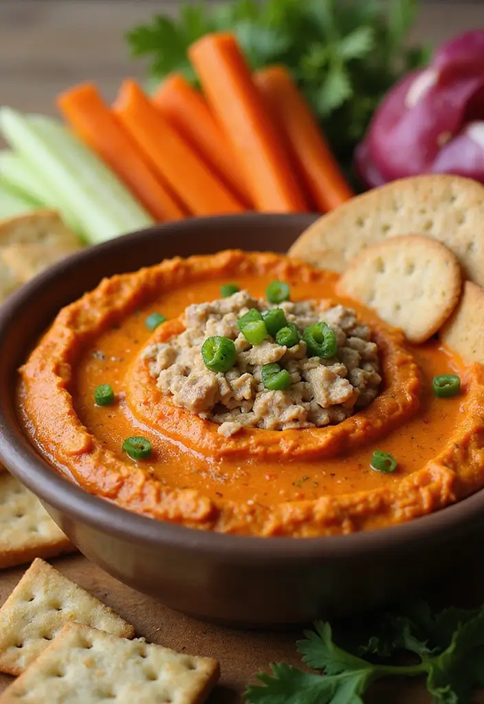 30+ Hot Seafood Dip Recipes for Parties and Game Nights 114 30+ Hot Seafood Dip Recipes for Parties and Game Nights - 18. Roasted Red Pepper and Tuna Dip