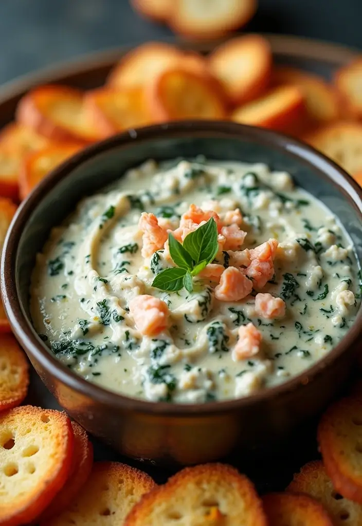 30+ Hot Seafood Dip Recipes for Parties and Game Nights 154 30+ Hot Seafood Dip Recipes for Parties and Game Nights - 24. Creamy Lobster and Spinach Dip