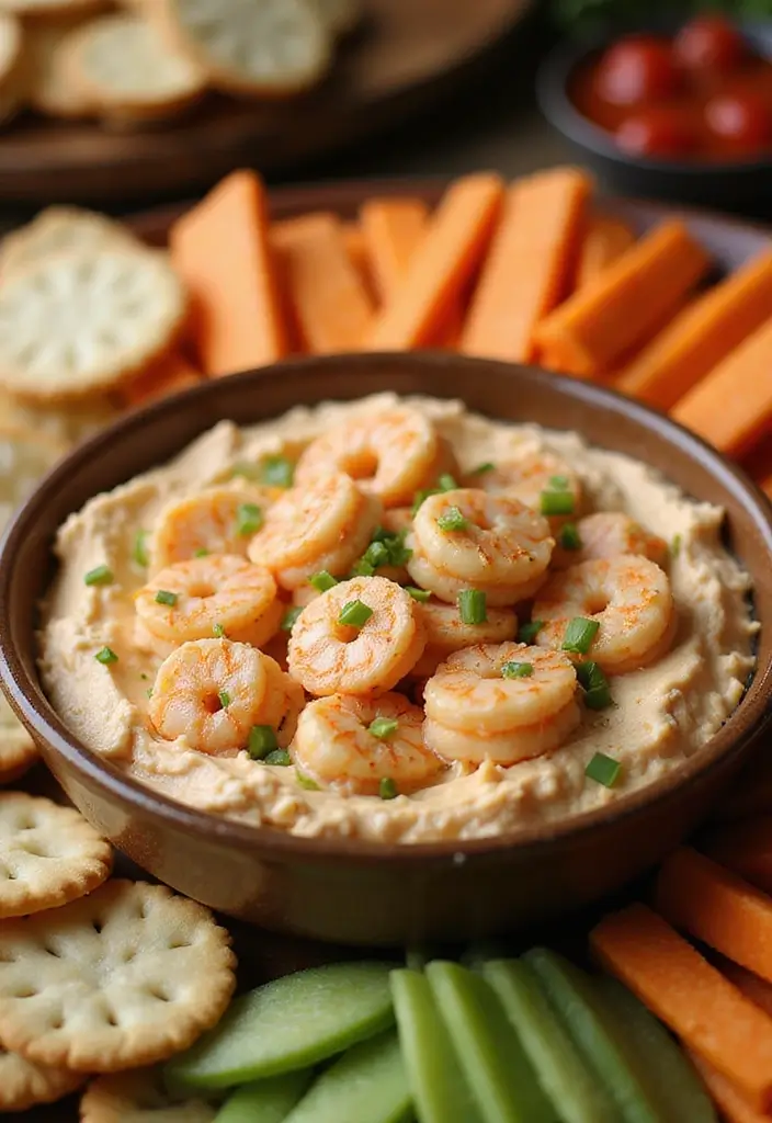 30+ Hot Seafood Dip Recipes for Parties and Game Nights 194 30+ Hot Seafood Dip Recipes for Parties and Game Nights - 30. Pimento Cheese and Shrimp Dip
