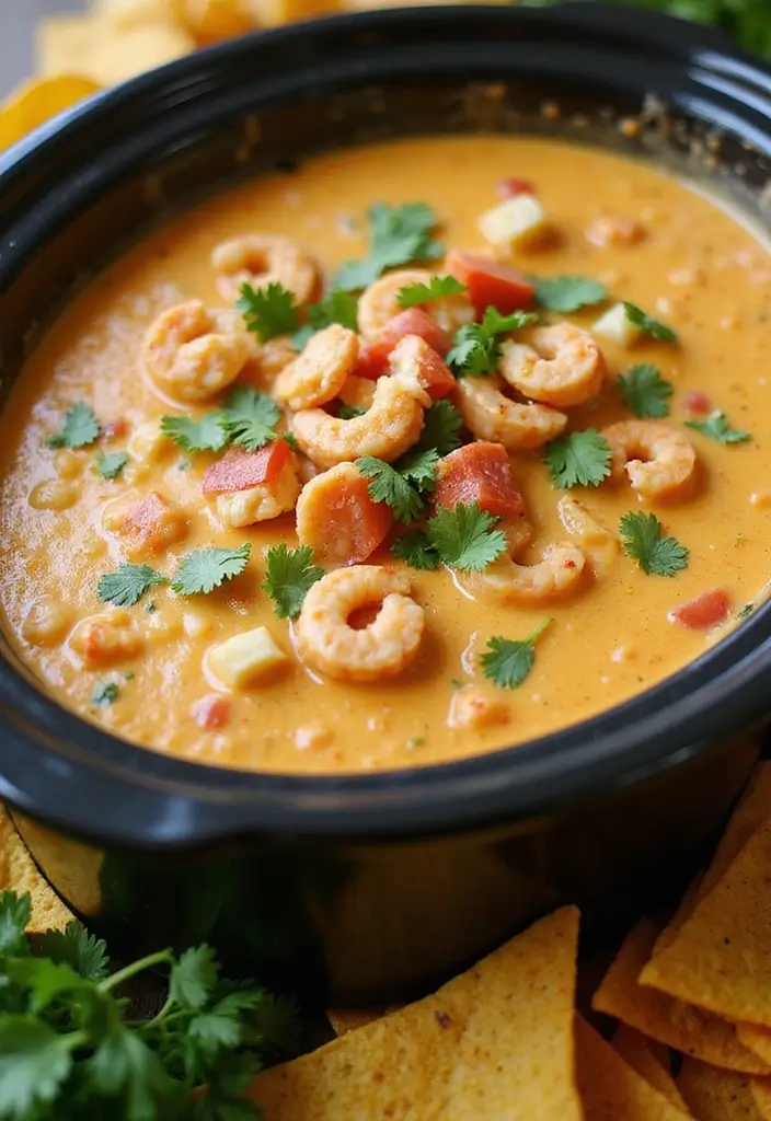 30+ Hot Seafood Dip Recipes for Parties and Game Nights 55 30+ Hot Seafood Dip Recipes for Parties and Game Nights - 9. Creamy Seafood Queso Dip
