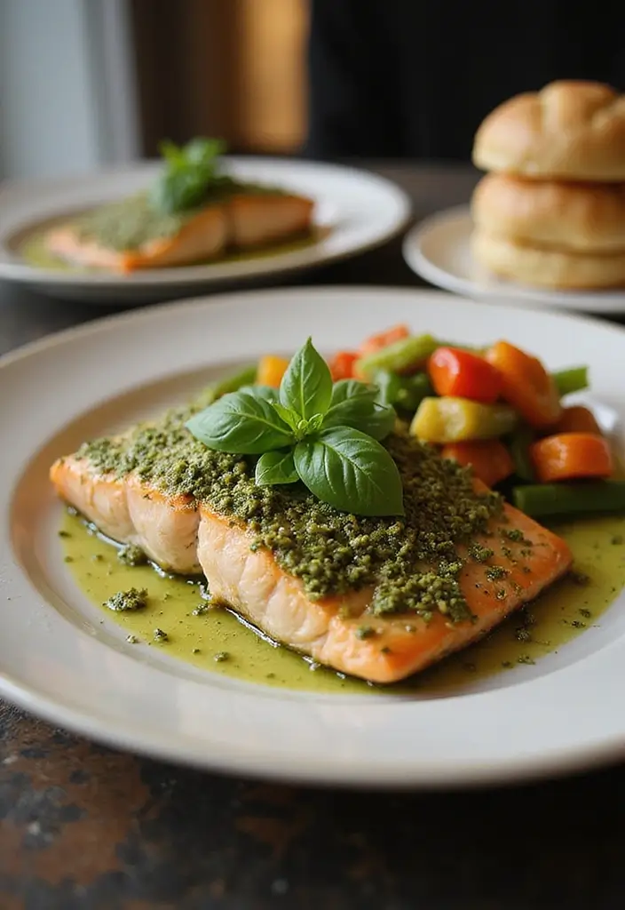 30+ Keto Seafood Recipes for a Light, Satisfying Meal 99 30+ Keto Seafood Recipes for a Light, Satisfying Meal - 15. Pesto Baked Salmon