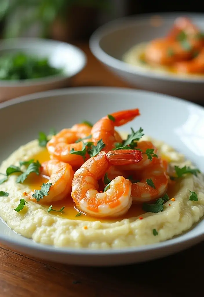 30+ Keto Seafood Recipes for a Light, Satisfying Meal 198 30+ Keto Seafood Recipes for a Light, Satisfying Meal - 30. Shrimp and Cauliflower Grits