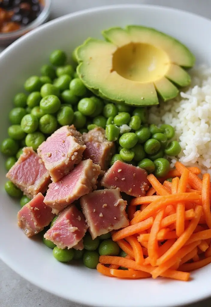 30+ Seafood Meal Prep Recipes for Busy Weeks 93 30+ Seafood Meal Prep Recipes for Busy Weeks - 15. Tuna Poke Bowls