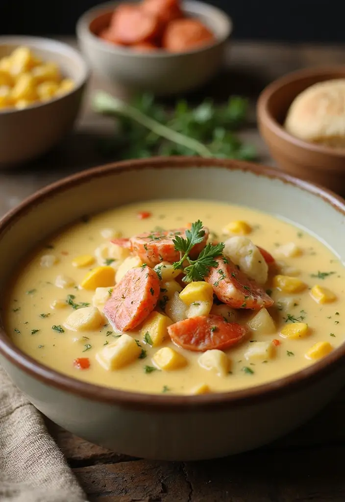 30+ Seafood Meal Prep Recipes for Busy Weeks 160 30+ Seafood Meal Prep Recipes for Busy Weeks - 26. Lobster and Corn Chowder