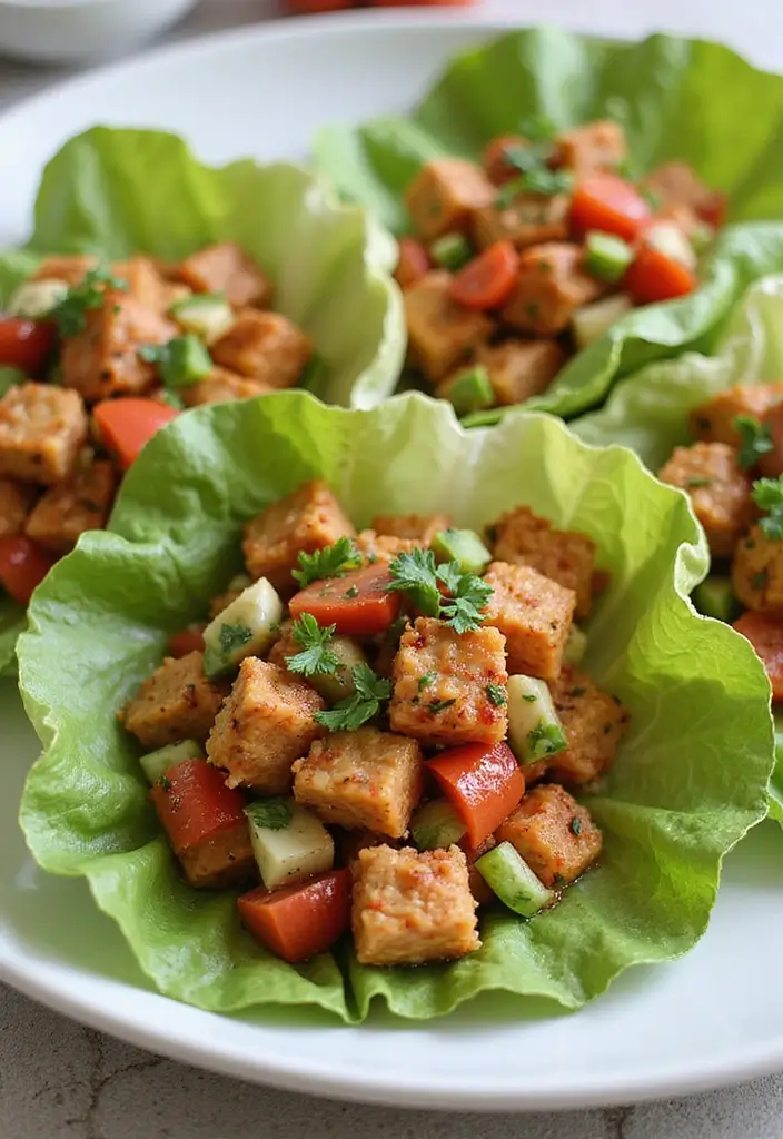 30+ Seafood Meal Prep Recipes for Busy Weeks 15 30+ Seafood Meal Prep Recipes for Busy Weeks - 3. Spicy Tuna Salad Lettuce Wraps