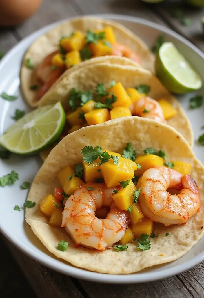 30+ Seafood Meal Prep Recipes for Busy Weeks 50 30+ Seafood Meal Prep Recipes for Busy Weeks - 8. Shrimp Tacos with Mango Salsa