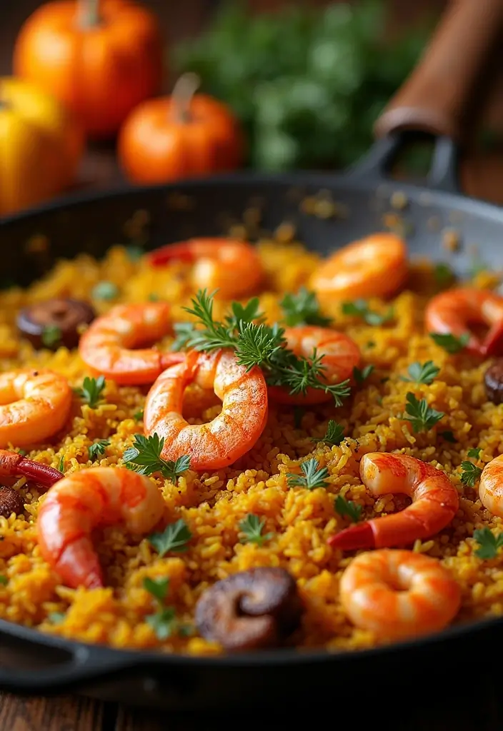 30+ Seafood Recipes for Thanksgiving Feasts 91 30+ Seafood Recipes for Thanksgiving Feasts - 15. Saffron Seafood Paella