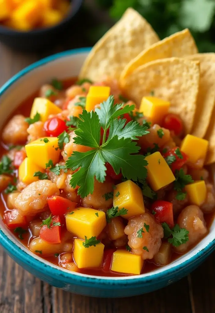 30+ Seafood Recipes for Thanksgiving Feasts 150 30+ Seafood Recipes for Thanksgiving Feasts - 24. Ceviche with Mango and Cilantro