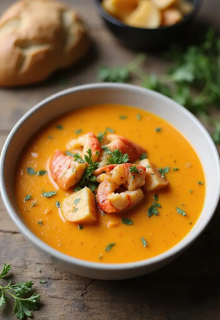 30+ Seafood Recipes for Thanksgiving Feasts 20 30+ Seafood Recipes for Thanksgiving Feasts - 4. Lobster Bisque