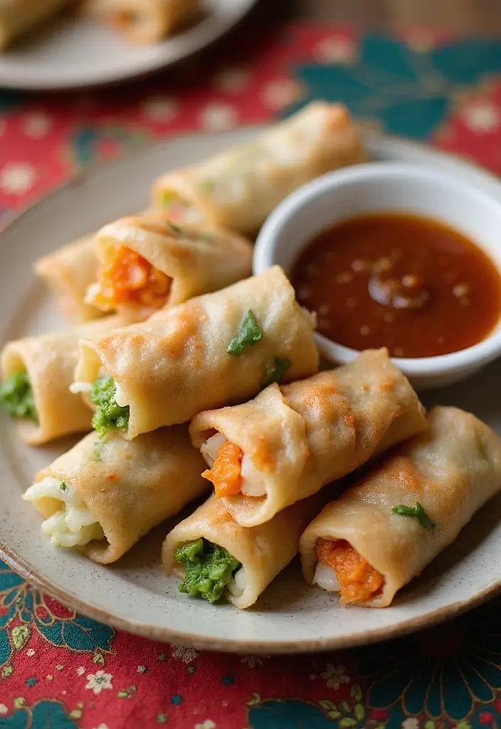 30+ Seafood Recipes for a Cozy Christmas Dinner 160 30+ Seafood Recipes for a Cozy Christmas Dinner - 26. Shrimp Spring Rolls