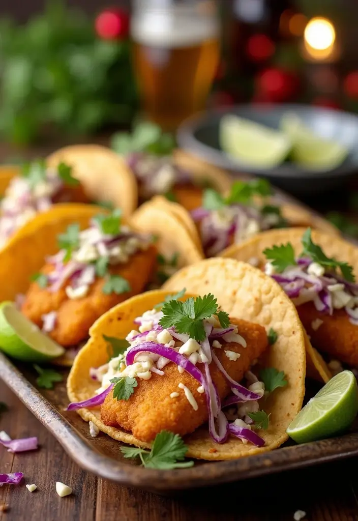 30+ Seafood Recipes for a Cozy Christmas Dinner 186 30+ Seafood Recipes for a Cozy Christmas Dinner - 30. Beer Battered Fish Tacos