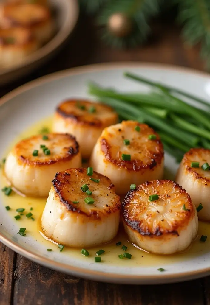 30+ Seafood Recipes for a Cozy Christmas Dinner 51 30+ Seafood Recipes for a Cozy Christmas Dinner - 9. Garlic Butter Scallops